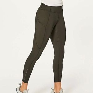 Lululemon Fast and Free Dark Olive Leggings